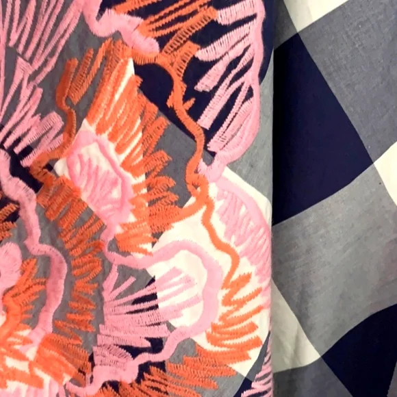 Lilly Pulitzer Gingham Embroidered Bowen Strapless Dress XS - Picture 8 of 10